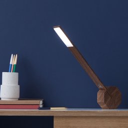 GK11W8 Gingko Octagon one Desk Light - Walnut