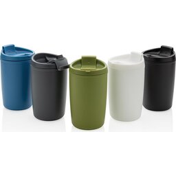 GRS gerecycled beker met klepdeksel - 300 ml