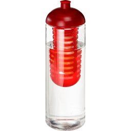 H2O Vibe 850 ml fles en infuser met koepeldeksel-rood