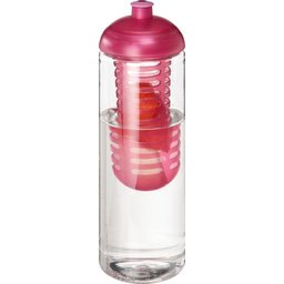 H2O Vibe 850 ml fles en infuser met koepeldeksel-roze