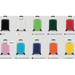 Handbagage koffer met full color sticker – jouw boodschap on the move