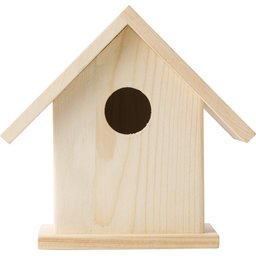 Houten vogelhuisje met verf set 2