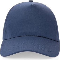 Impact 5 panel 190gr gerecycled katoenen cap met AWARE™ trac- navy voorzijde