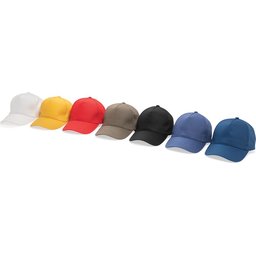 Impact 5 panel 280gr recycled katoenen cap met AWARE™ tracer-assortiment