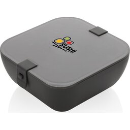 PP lunchbox vierkant-antraciet gepersonaliseerd