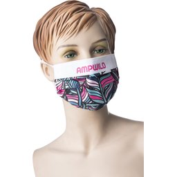 Promo stoffen mondmasker met bedrukking naar keuze WASBAAR 1
