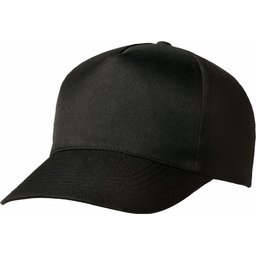 Promocap 5 panel cap zwart