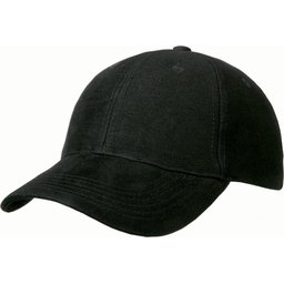 Promocap Heavy Brushed 6 Panel Cap zwart