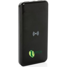 RCS standaard recycled plastic wireless powerbank-gepersonaliseerd