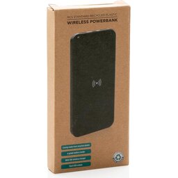 RCS standaard recycled plastic wireless powerbank-verpakking