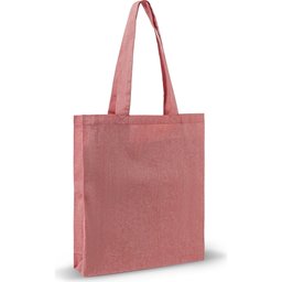 Recycled Katoen Schoudertas 38 x 42 x 10 cm-rood