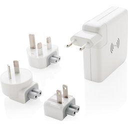 Reisadapter met draadloze powerbank -  6700 mAh