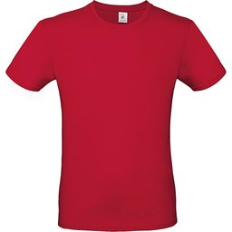 Ringgesponnen T-shirt-diep rood