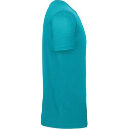 Ringgesponnen T-shirt-echt turquoise zijkant