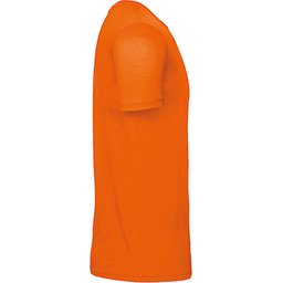 Ringgesponnen T-shirt-oranje zijkant