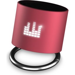 S26 speaker 3W voorzien van ring met oplichtend logo-roze