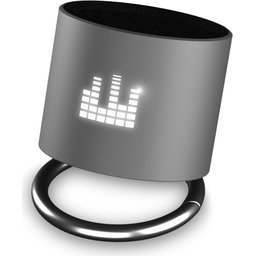 S26 speaker 3W voorzien van ring met oplichtend logo-zilver