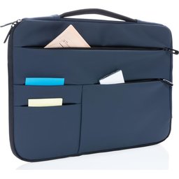 Smooth PU 15.6" laptop sleeve met handvat PVC-vrij -voorbeeld