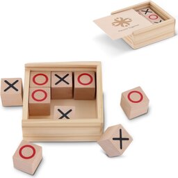 Tic Tac Toe houten in doos