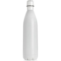 Unikleur vacuum roestvrijstalen fles 1L-wit recht