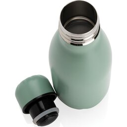 Unikleur vacuum roestvrijstalen fles 260ml-groen open
