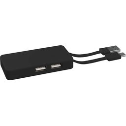 USB hub met dubbele laadkabel bedrukken