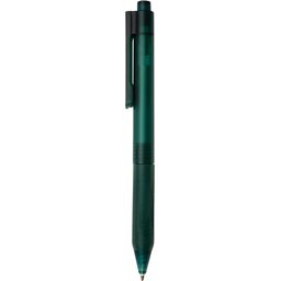 X9 frosted pen met siliconen grip - groen - zijkant