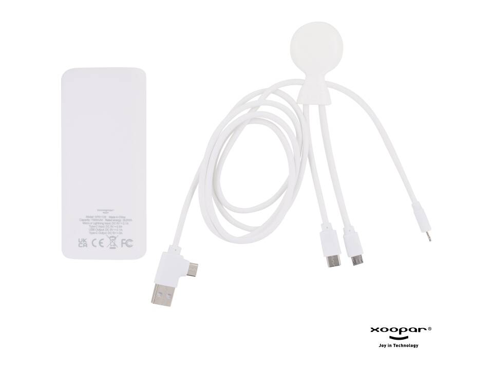 Xoopar Mr. Bio Powerbank and cable pack 7.000mAh 8