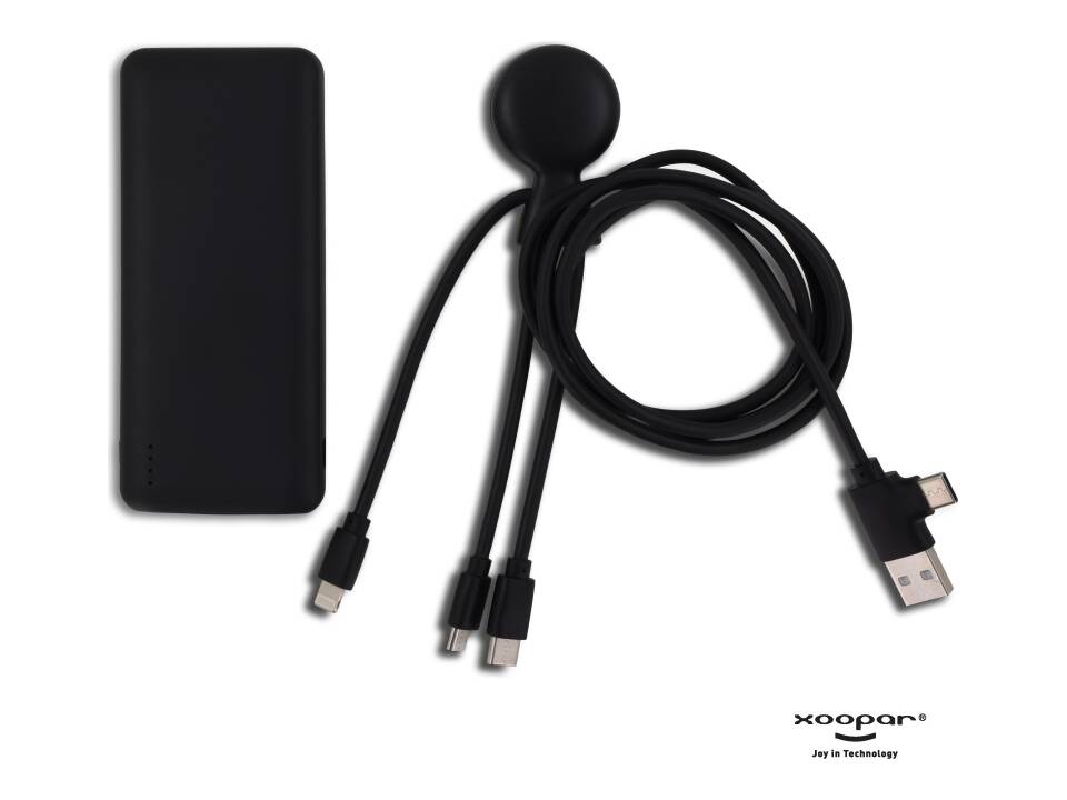 Xoopar Mr. Bio Powerbank and cable pack 7.000mAh 3