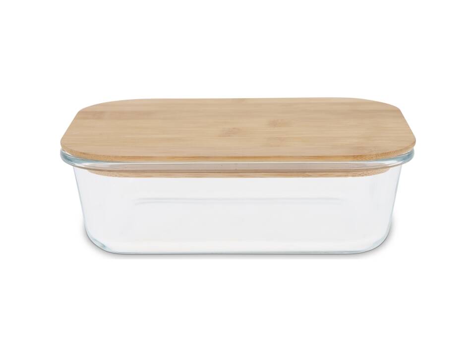 Lunchbox glas met bamboe deksel 1