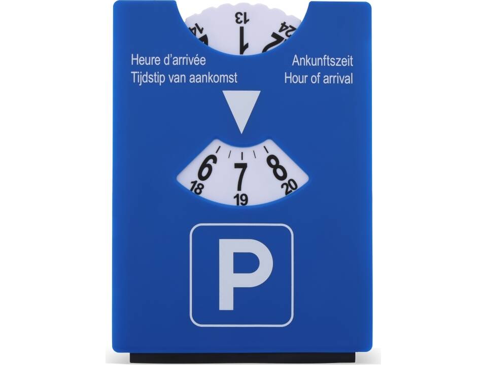 Parkeerschijf ijskrabber blauw groen 3