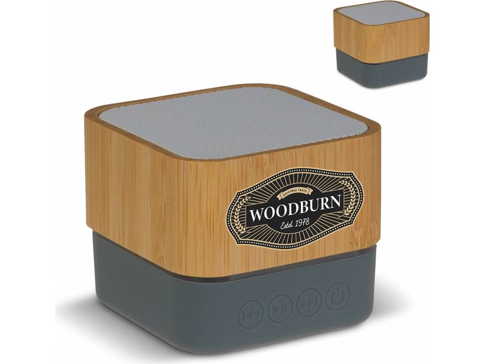 Speaker bamboe vierkant 3W