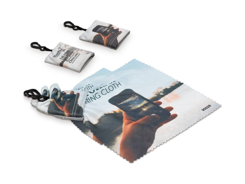 Sleutelhanger met microvezel schoonmaak doekje 1