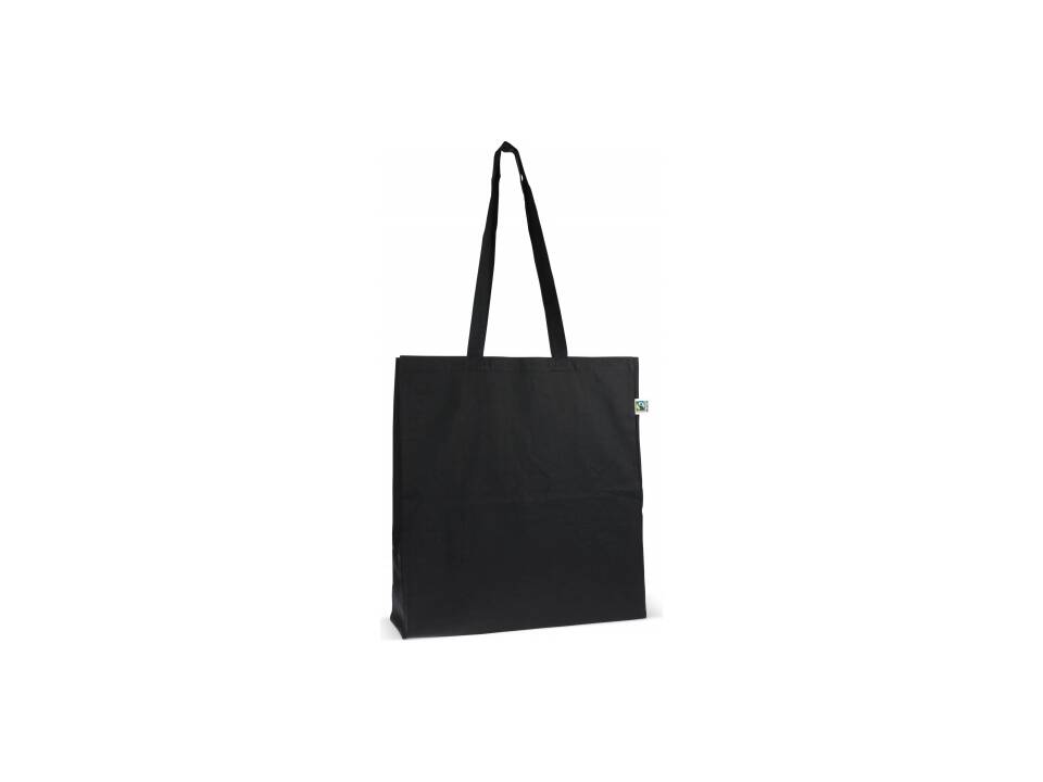 Fairtrade katoenen tas gekleurd lang 140g/m² 38x10x42cm 2