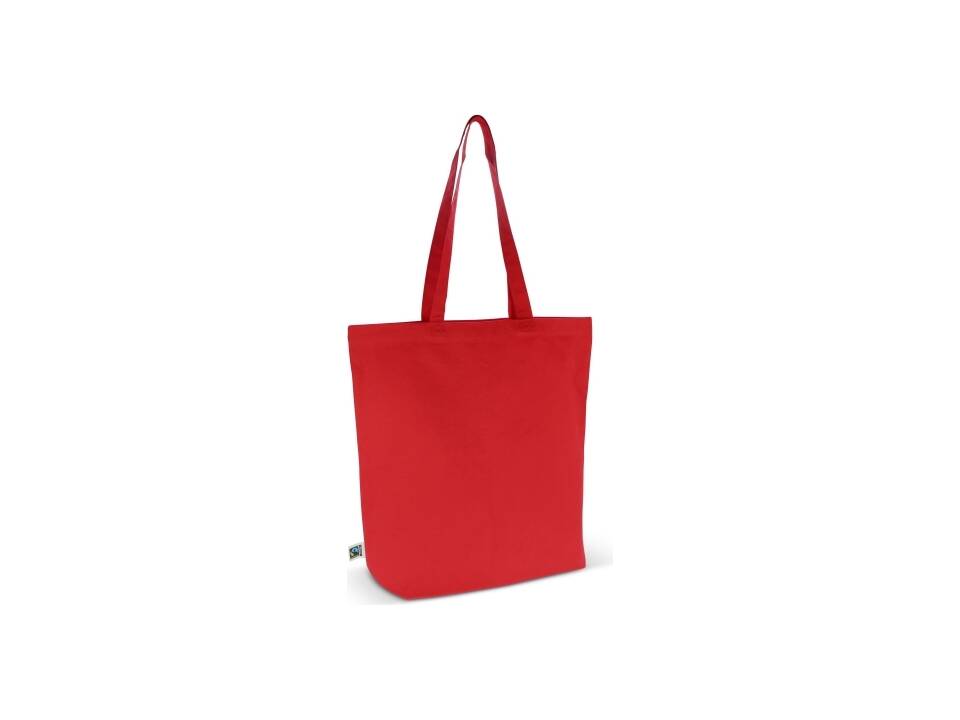 Fairtrade katoenen tas gekleurd lang 270g/m² 42x12x43cm 4