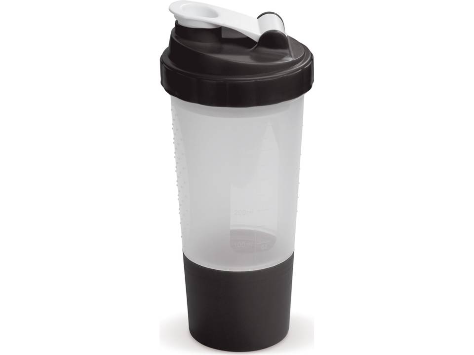 Shaker sportfles met opbergvakje voor sport supplementen - 500 ml 15