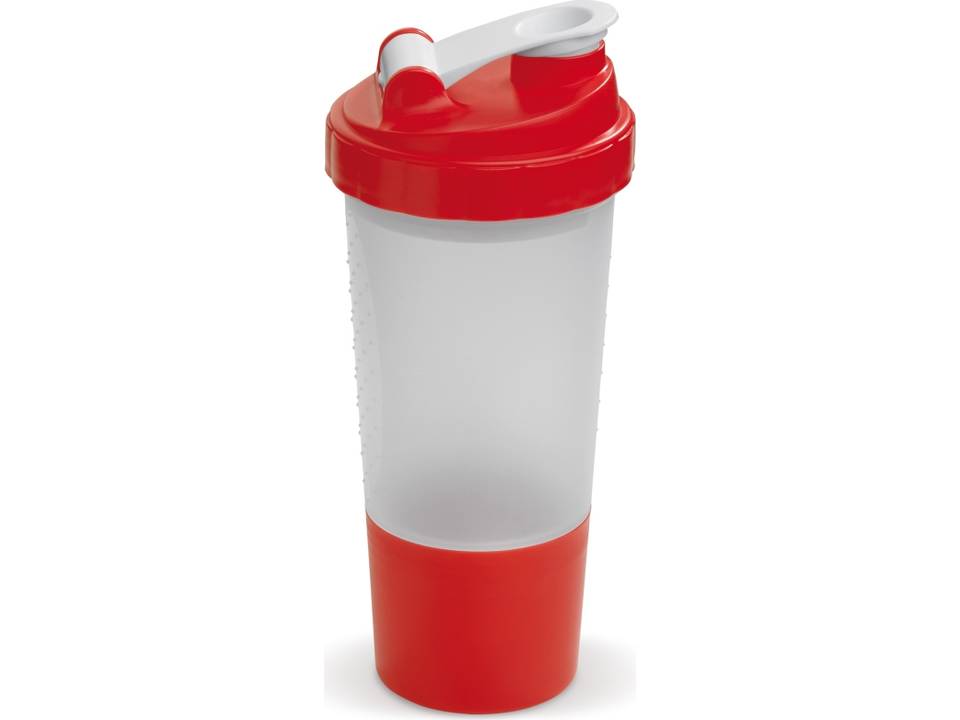 Shaker sportfles met opbergvakje voor sport supplementen - 500 ml 13