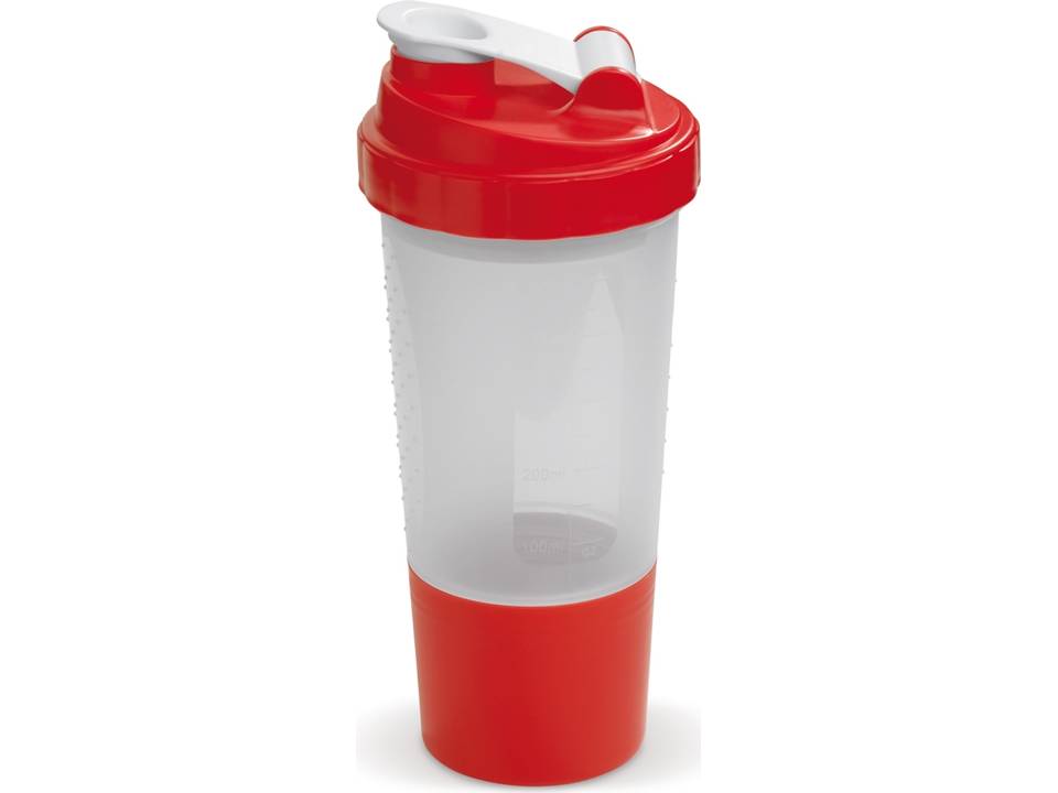 Shaker sportfles met opbergvakje voor sport supplementen - 500 ml 12
