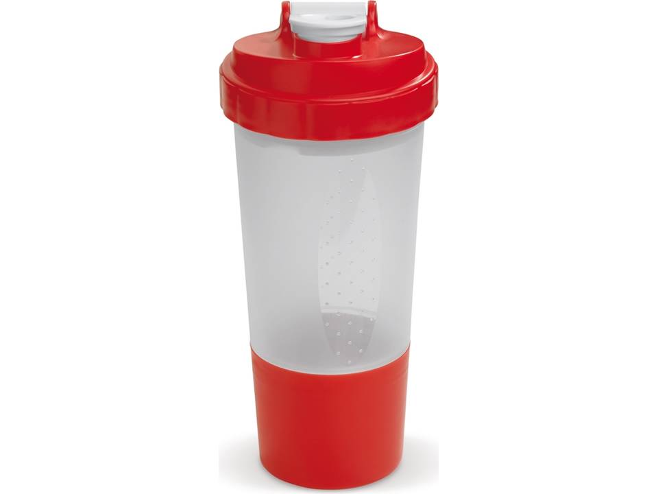 Shaker sportfles met opbergvakje voor sport supplementen - 500 ml 10
