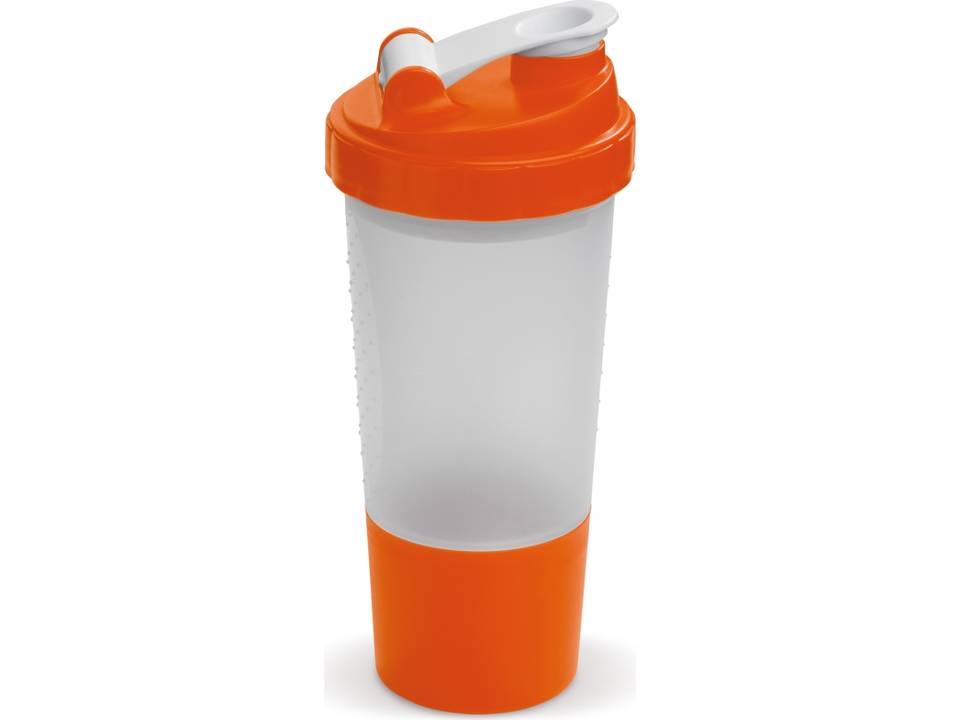 Shaker sportfles met opbergvakje voor sport supplementen - 500 ml 21