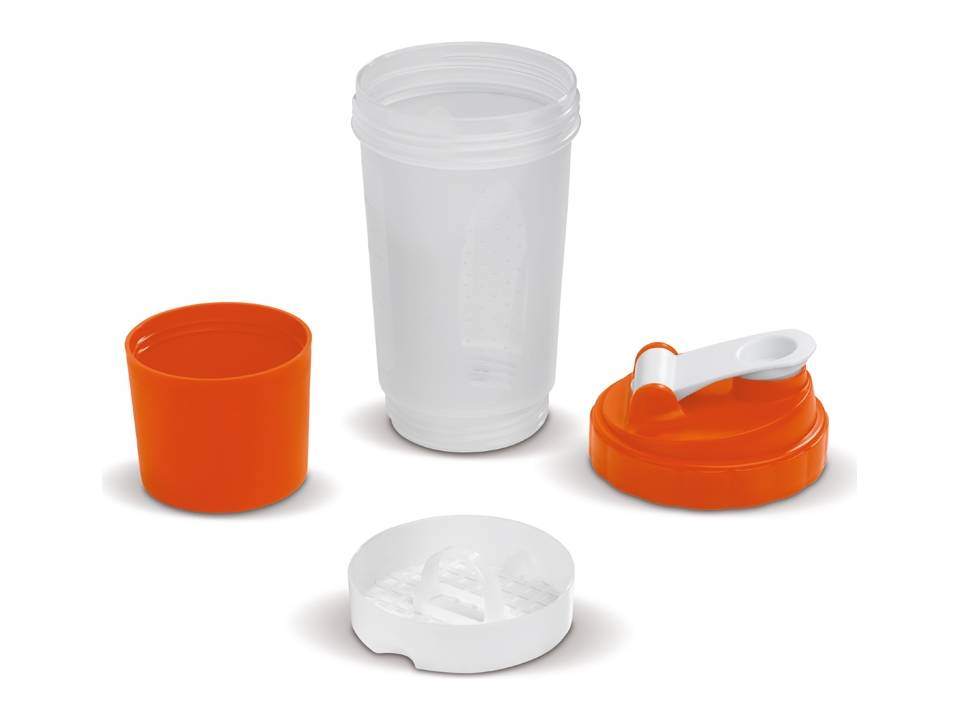 Shaker sportfles met opbergvakje voor sport supplementen - 500 ml 18