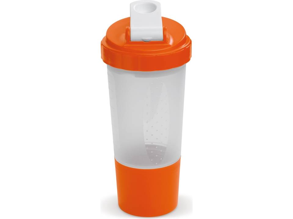 Shaker sportfles met opbergvakje voor sport supplementen - 500 ml 20