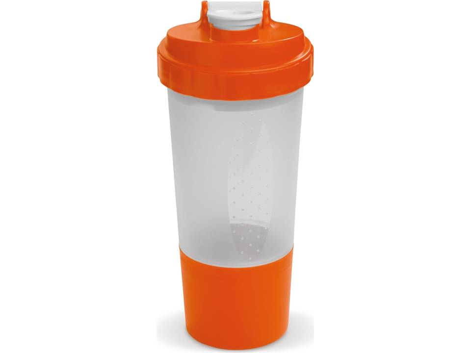 Shaker sportfles met opbergvakje voor sport supplementen - 500 ml 19