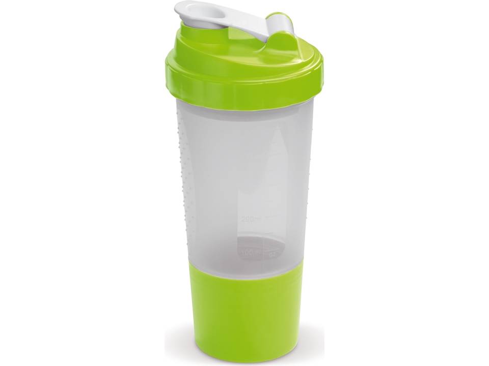 Shaker sportfles met opbergvakje voor sport supplementen - 500 ml 8