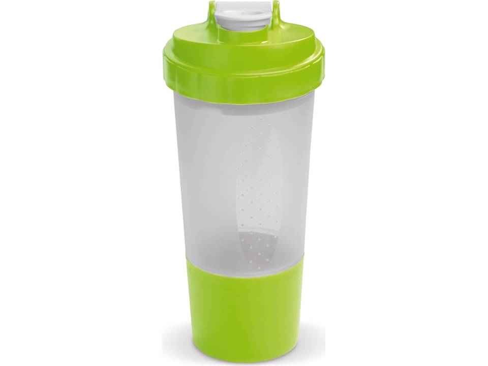 Shaker sportfles met opbergvakje voor sport supplementen - 500 ml 7