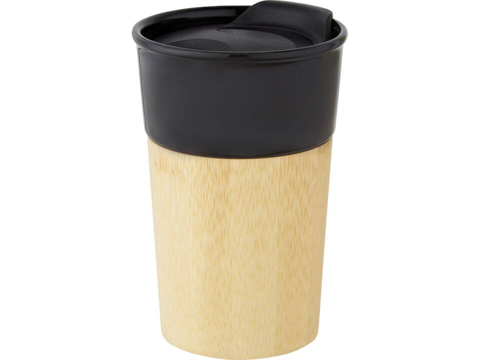 Pereira porseleinen mok met bamboe buitenwand - 320 ml 13