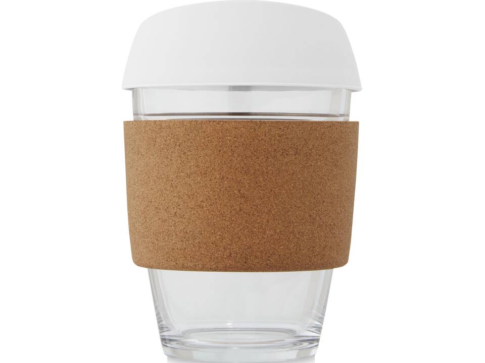 Lidan borosilicaat glazen beker met kurken grip en siliconen deksel - 360 ml 6