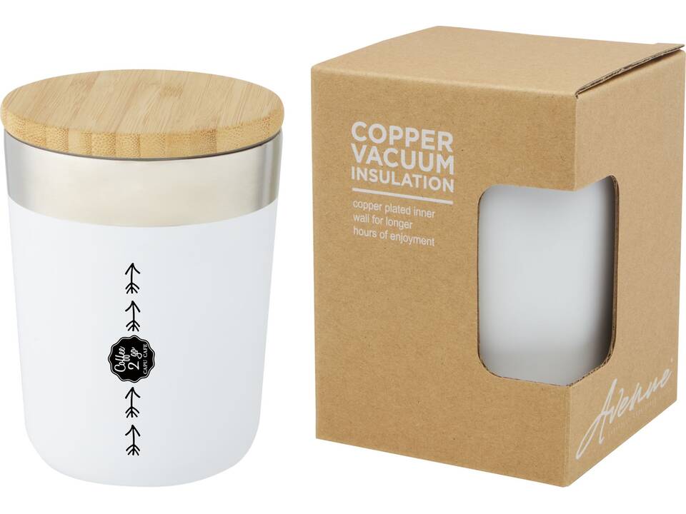 Lagan koperen vacuüm geïsoleerde beker - RVS + Bamboe - 300 ml 3