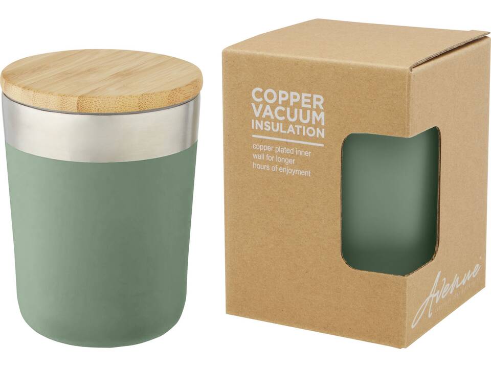 Lagan koperen vacuüm geïsoleerde beker - RVS + Bamboe - 300 ml 17