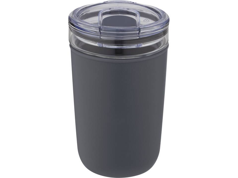 Bello glazen beker met buitenwand van gerecycled plastic - 420 ml 24